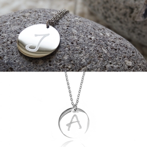Initial Coin Long Necklace