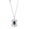 [롱목걸이]Crystal Sunburst Emerald Necklace