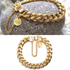 [각인팔찌]Initial Coin Gold Chain Bracelet