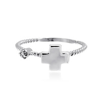 [마디반지]Silver Mini Cross Knuckle Ring