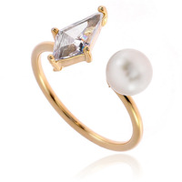 Pearl Cubic Ring DRCP006G